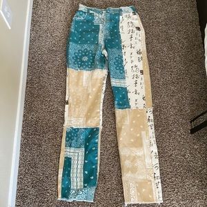 New !! SHEIN high waisted patched pants